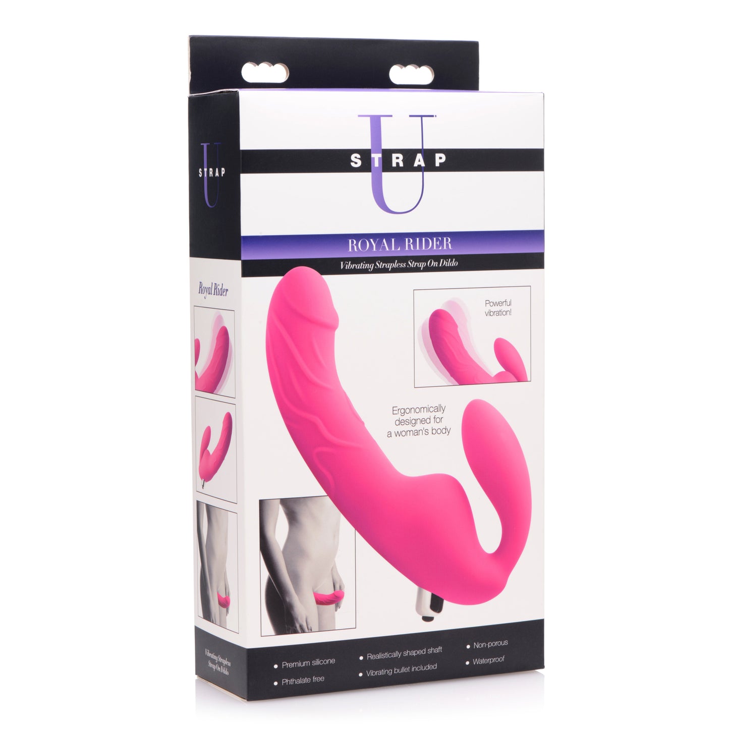 Royal Rider Vibrating Silicone Strapless Strap On Dildo