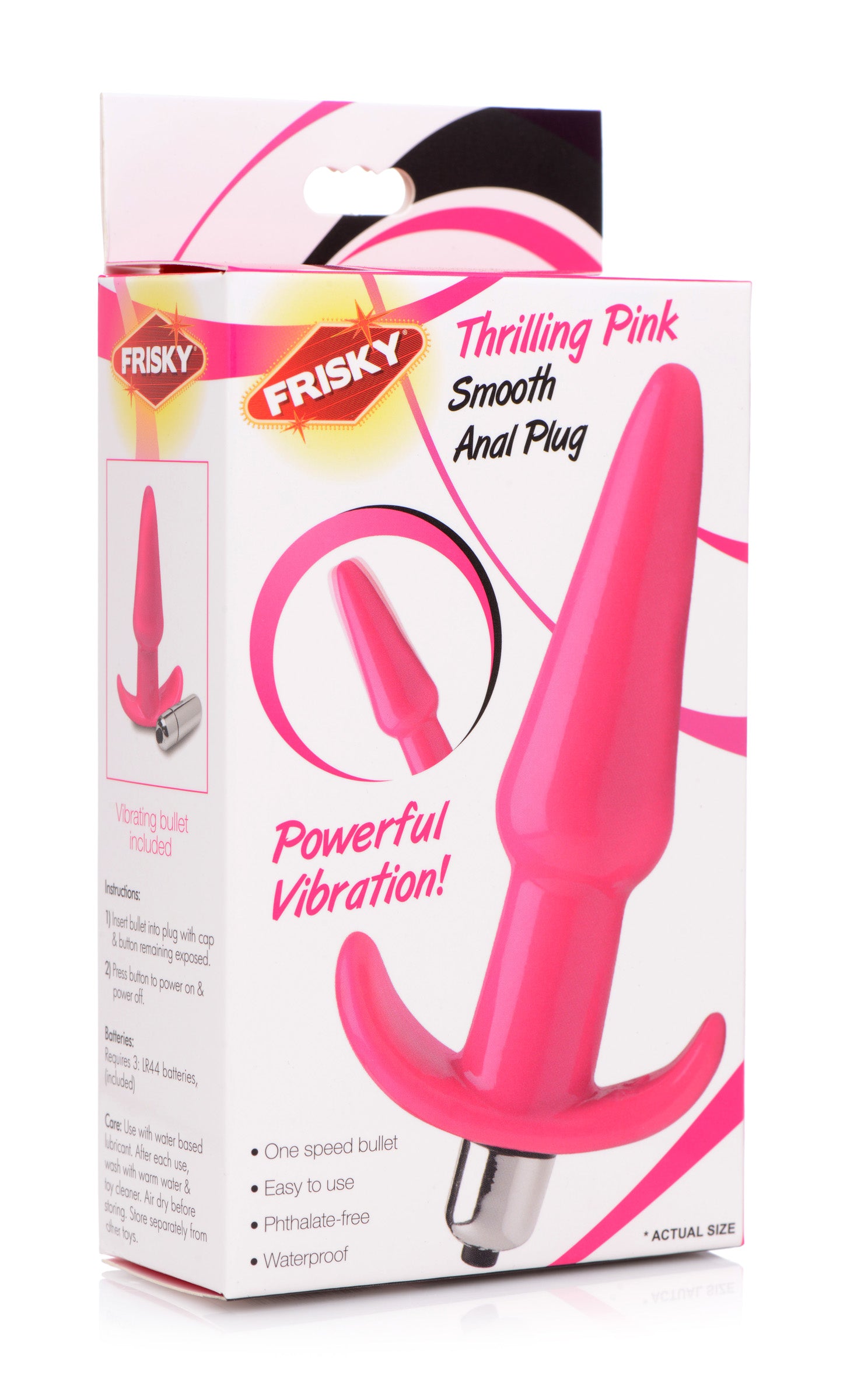 Smooth Vibrating Anal Plug - Pink