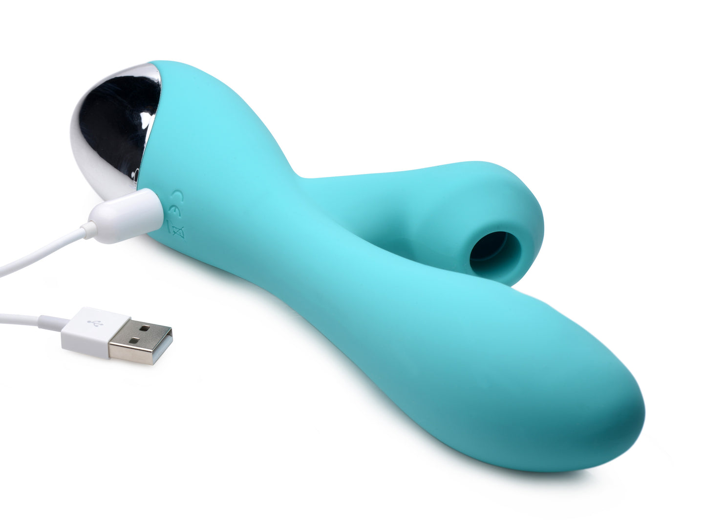 10x Silicone Suction Rabbit Vibrator - Teal