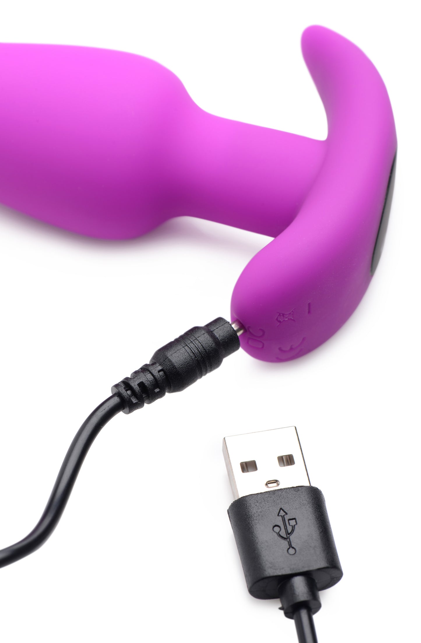 Remote Control 21x Vibrating Silicone Butt Plug - Purple