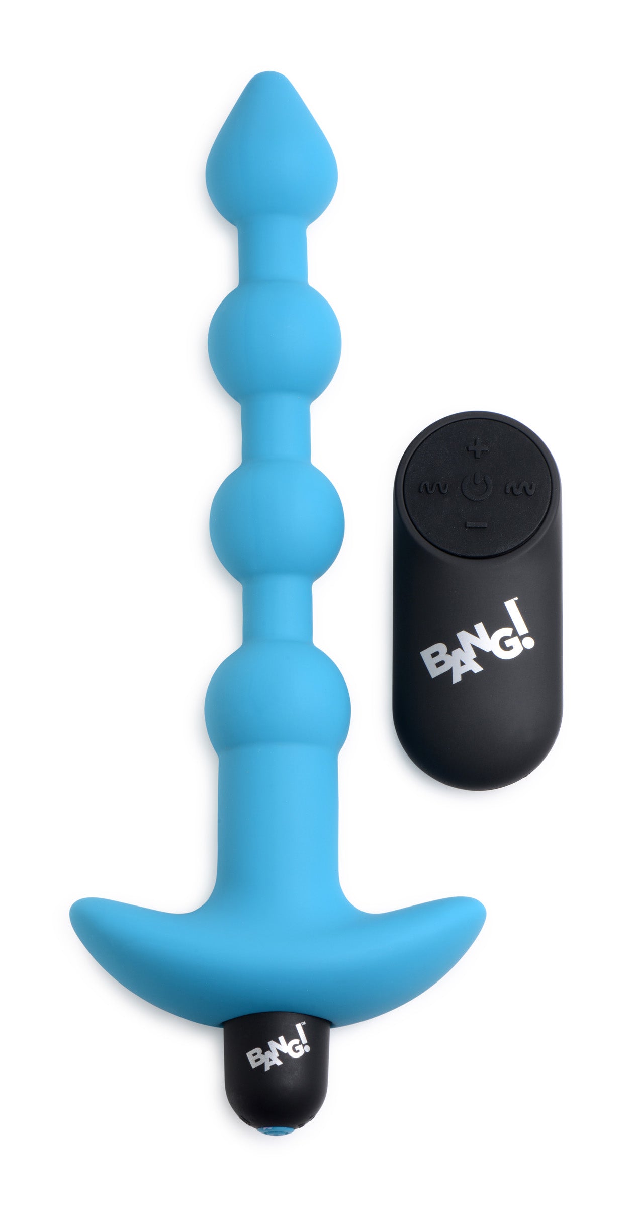 Remote Control Vibrating Silicone Anal Beads - Blue