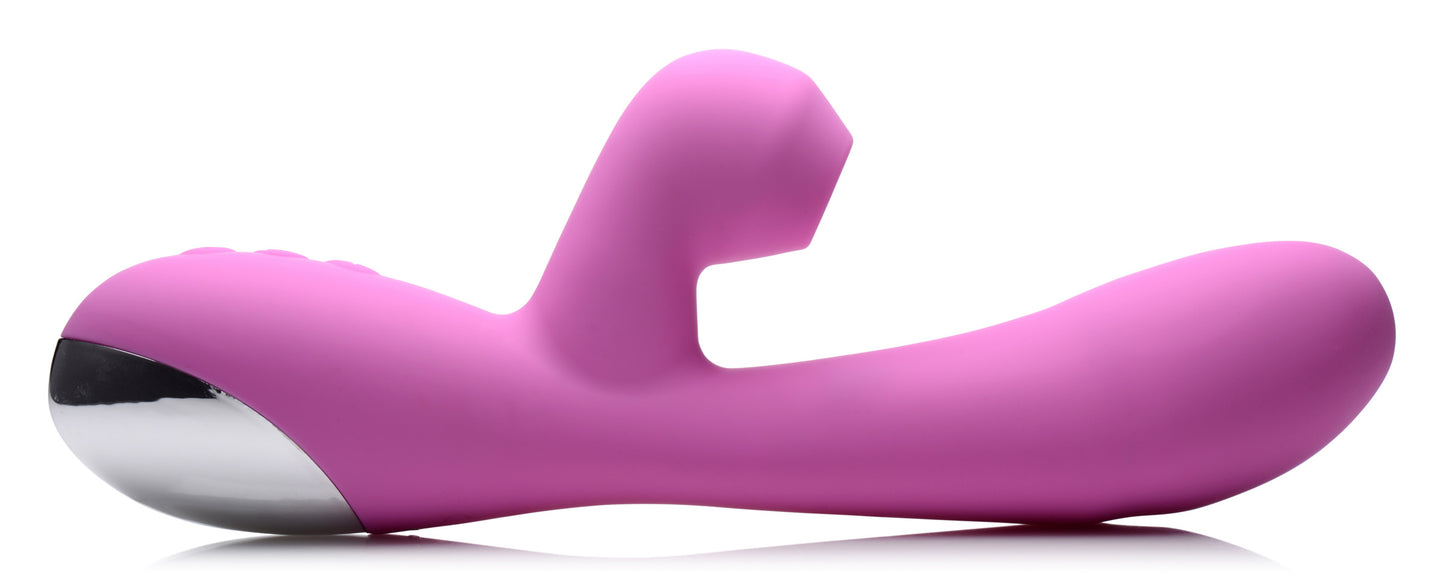 Shegasm 5 Star 7x Suction Come-hither Silicone Rabbit - Pink