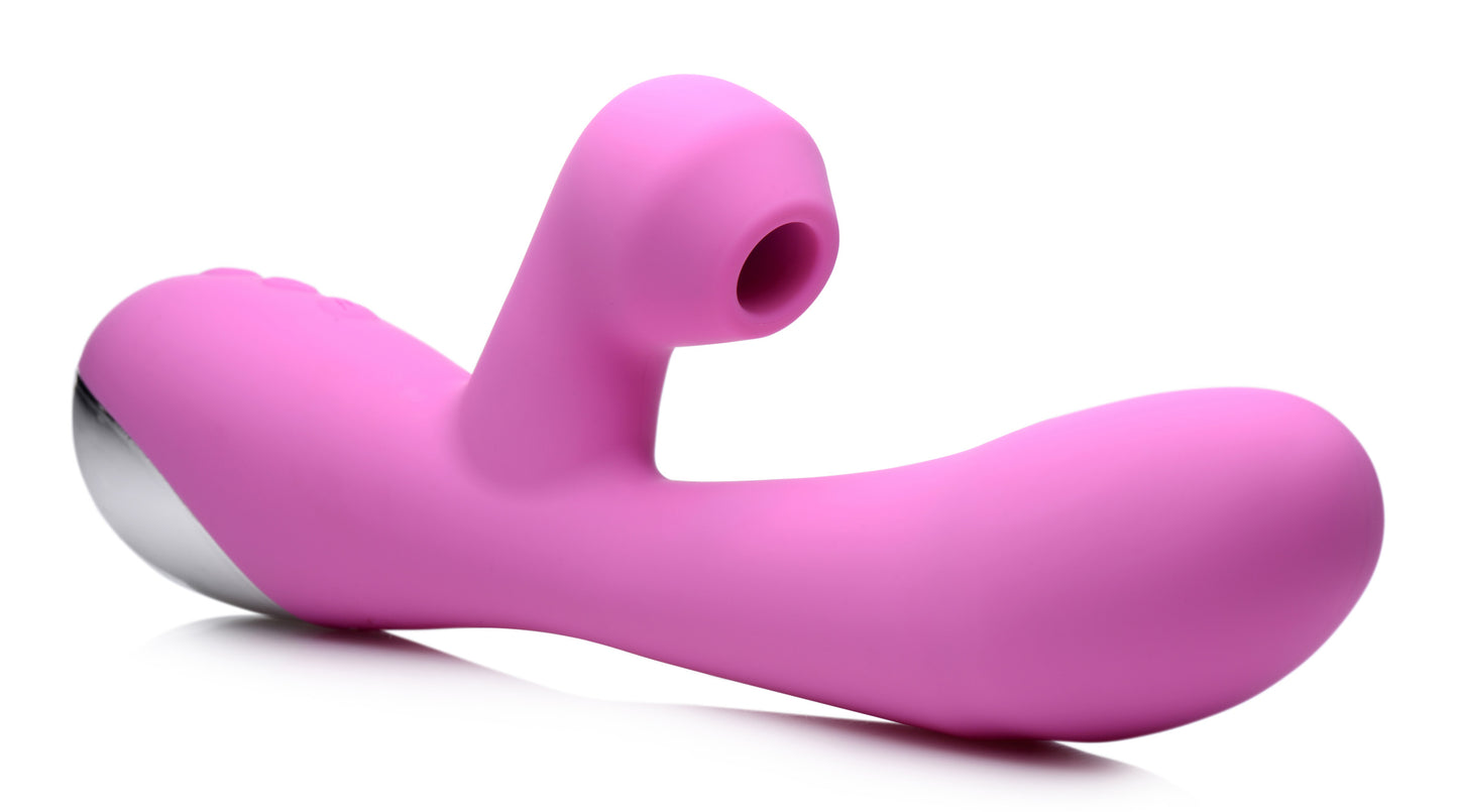 Shegasm 5 Star 7x Suction Come-hither Silicone Rabbit - Pink