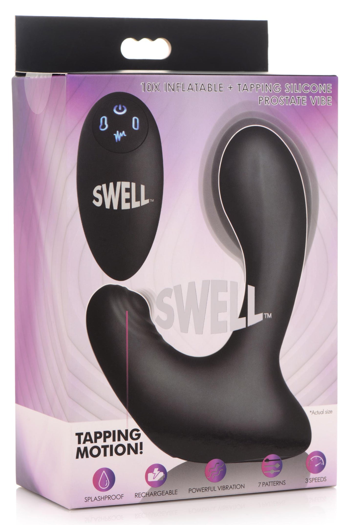 10x Inflatable And Tapping Silicone Prostate Vibrator