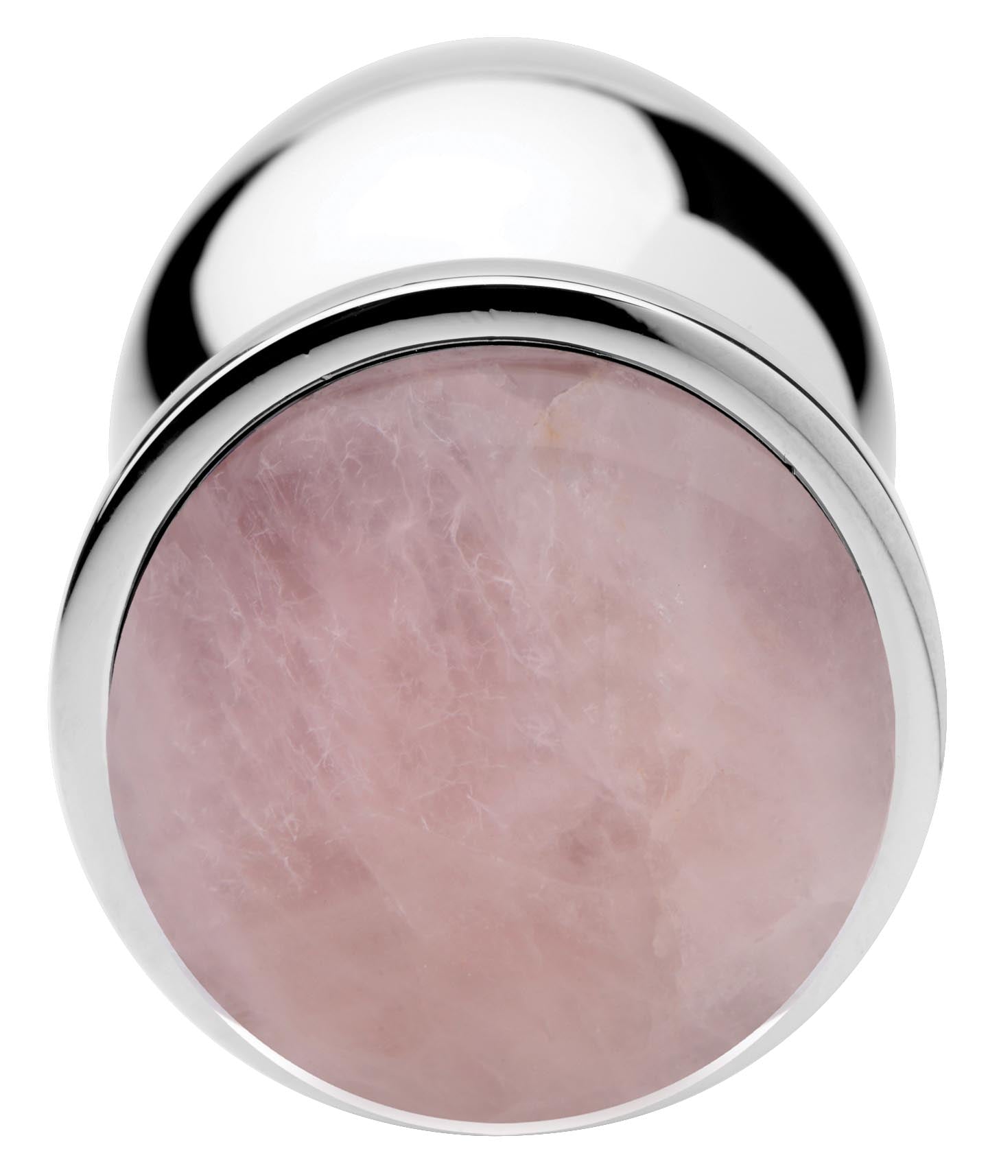 Authentic Rose Quartz Gemstone Anal Plug - Small