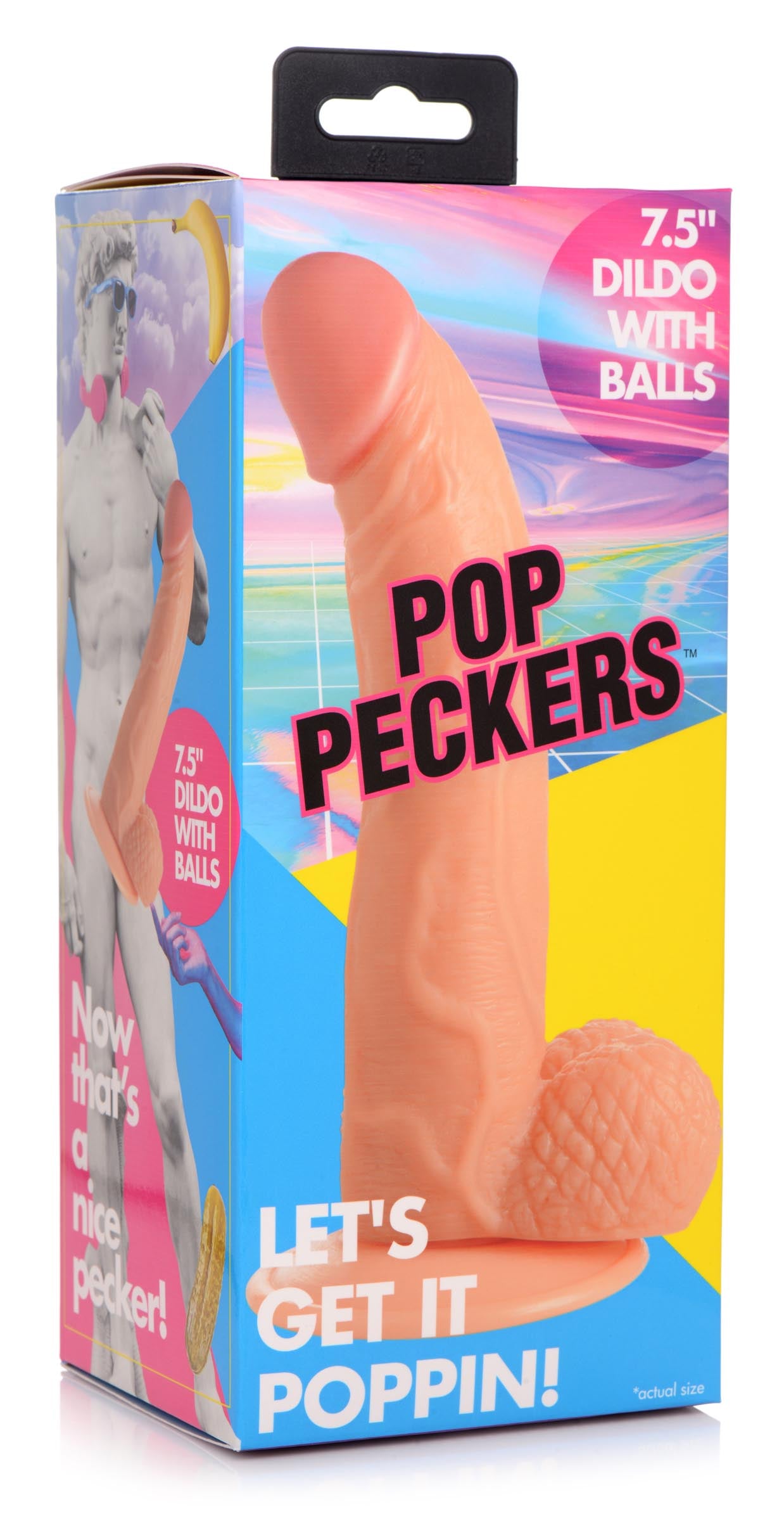 7.5 Inch Dildo With Balls - Light