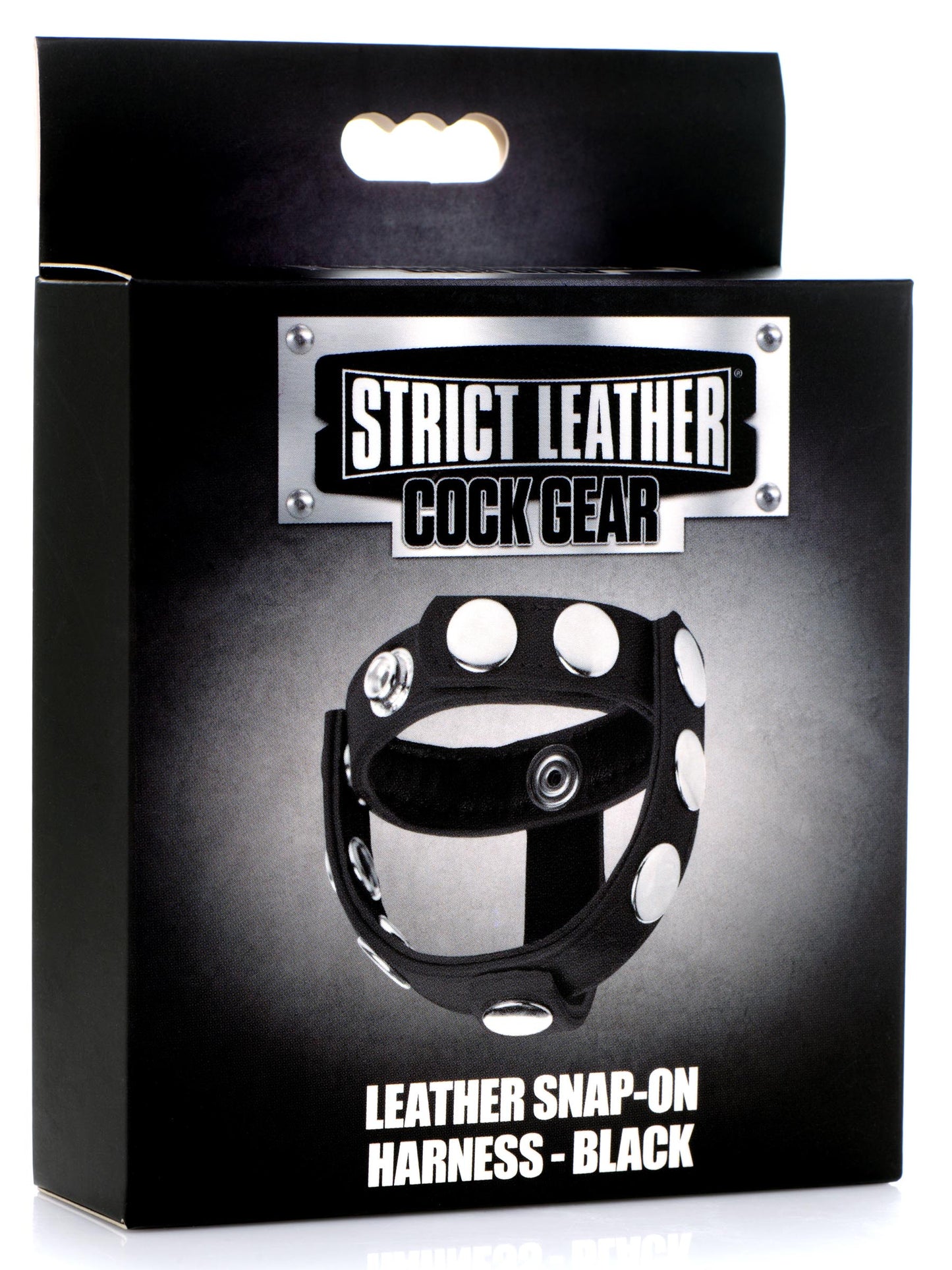 Leather Snap-on Cock Harness - Black
