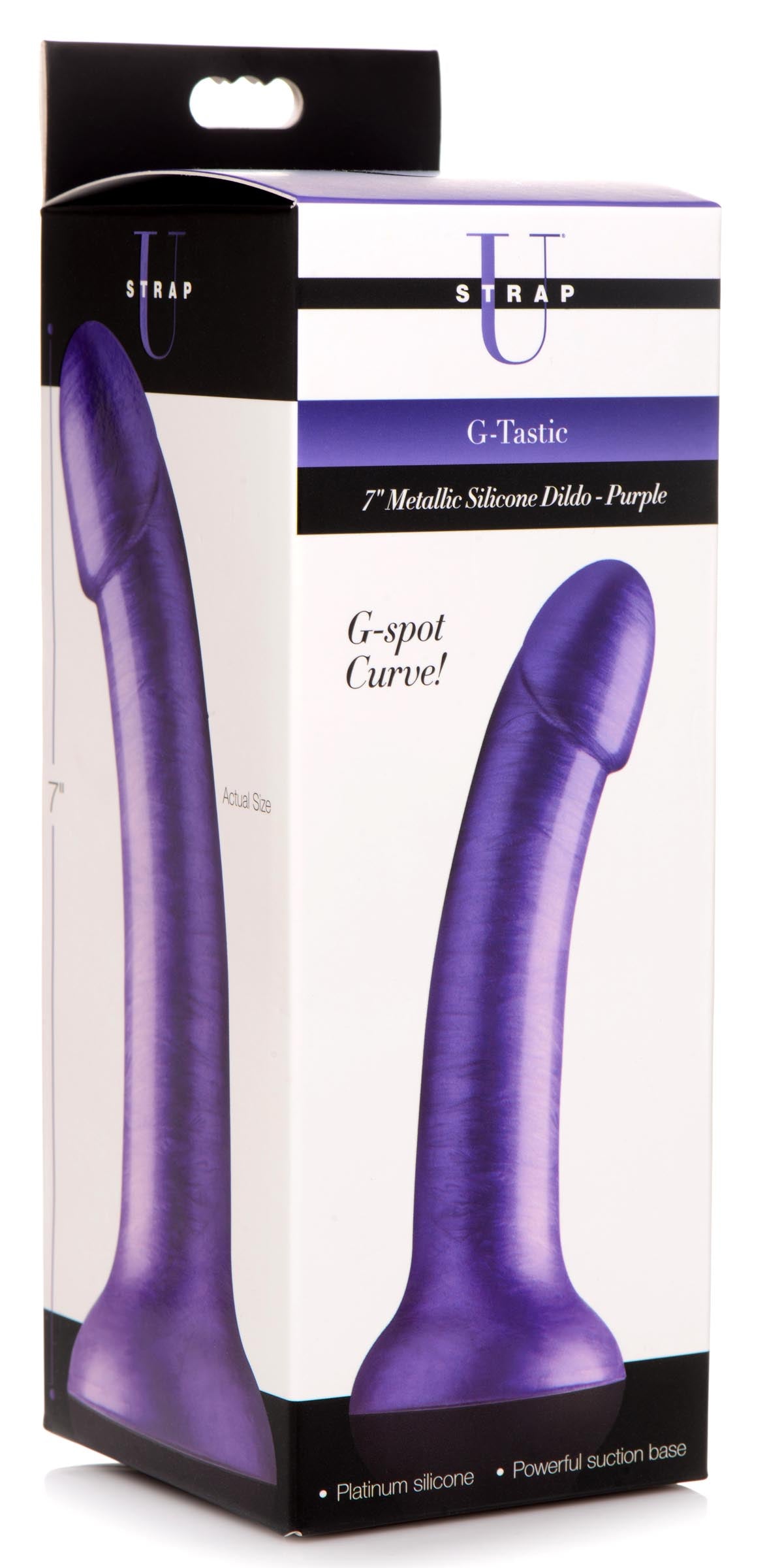 7 Inch Metallic Silicone Dildo - Purple