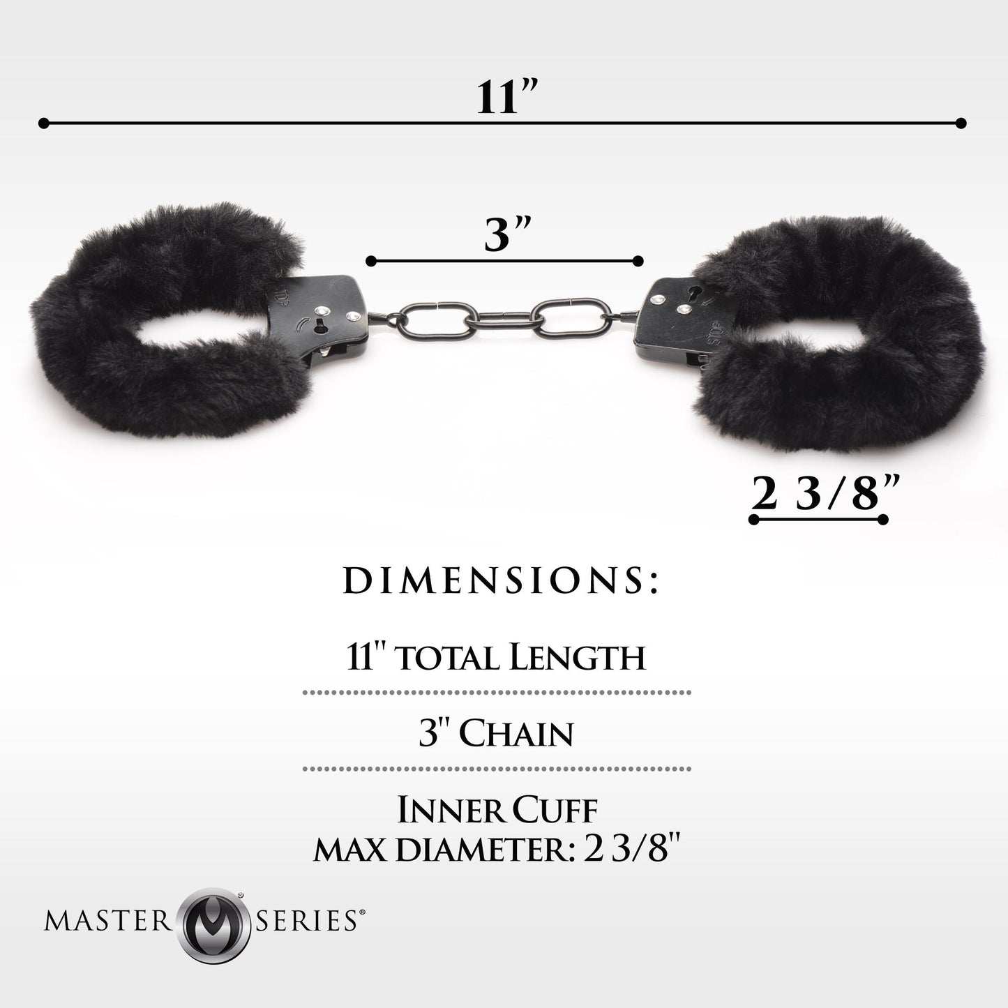 Cuffed In Fur Furry Handcuffs - Black