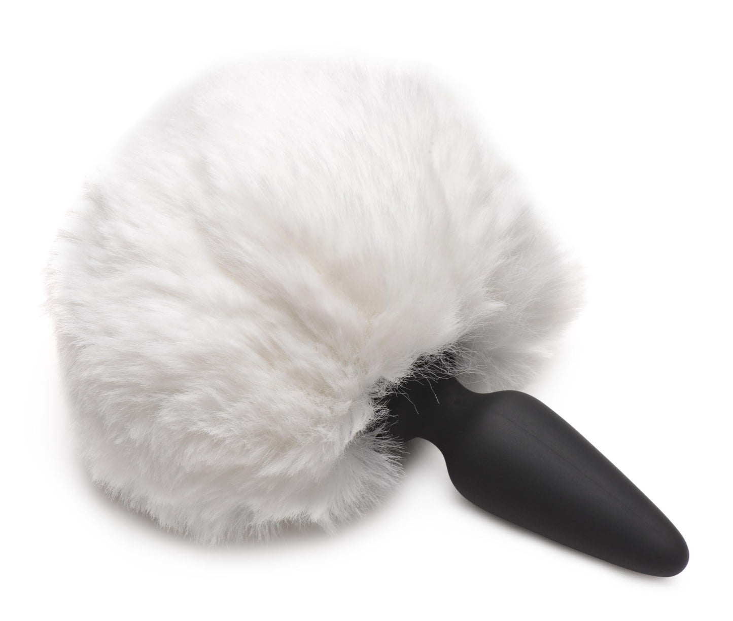 Small Anal Plug With Interchangeable Bunny Tail - White