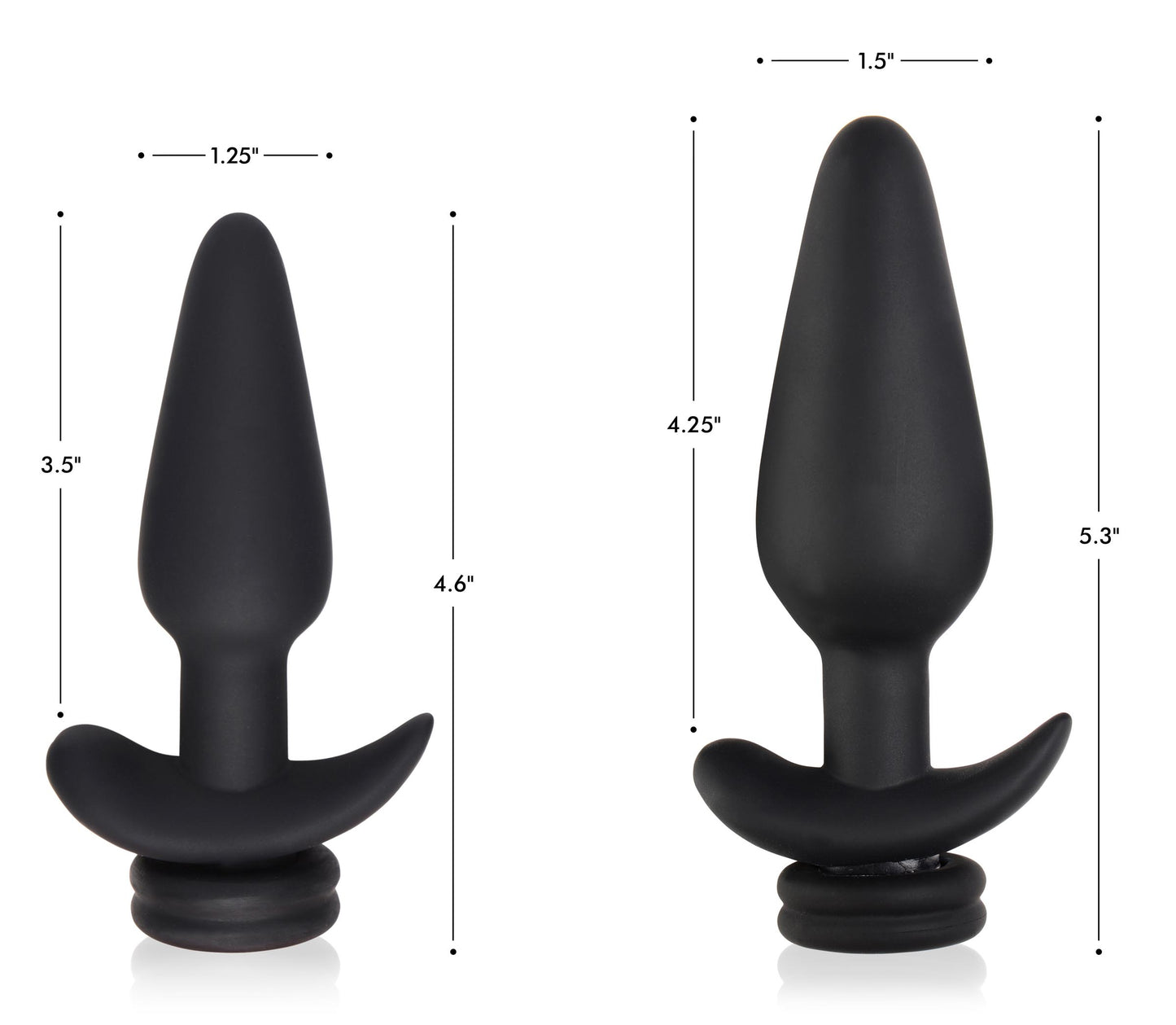 Large Vibrating Anal Plug With Interchangeable Bunny Tail - Black