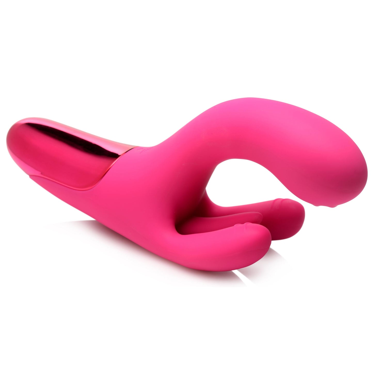 10x Triple Rabbit Silicone Vibrator - Pink