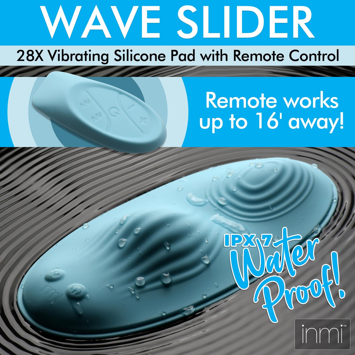 28x Wave Slider Vibrating Silicone Pad With Remote