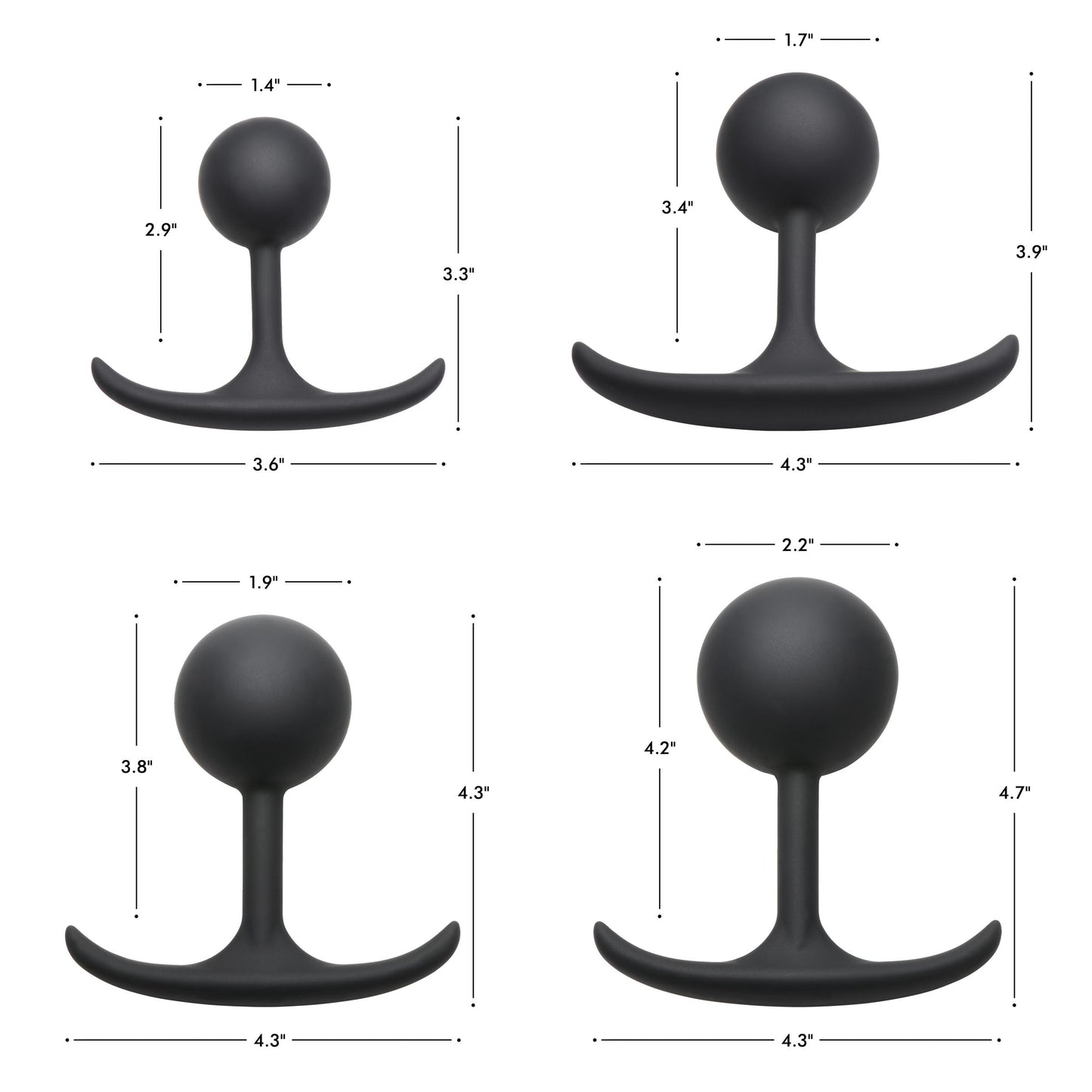 Premium Silicone Weighted Anal Plug - Xl