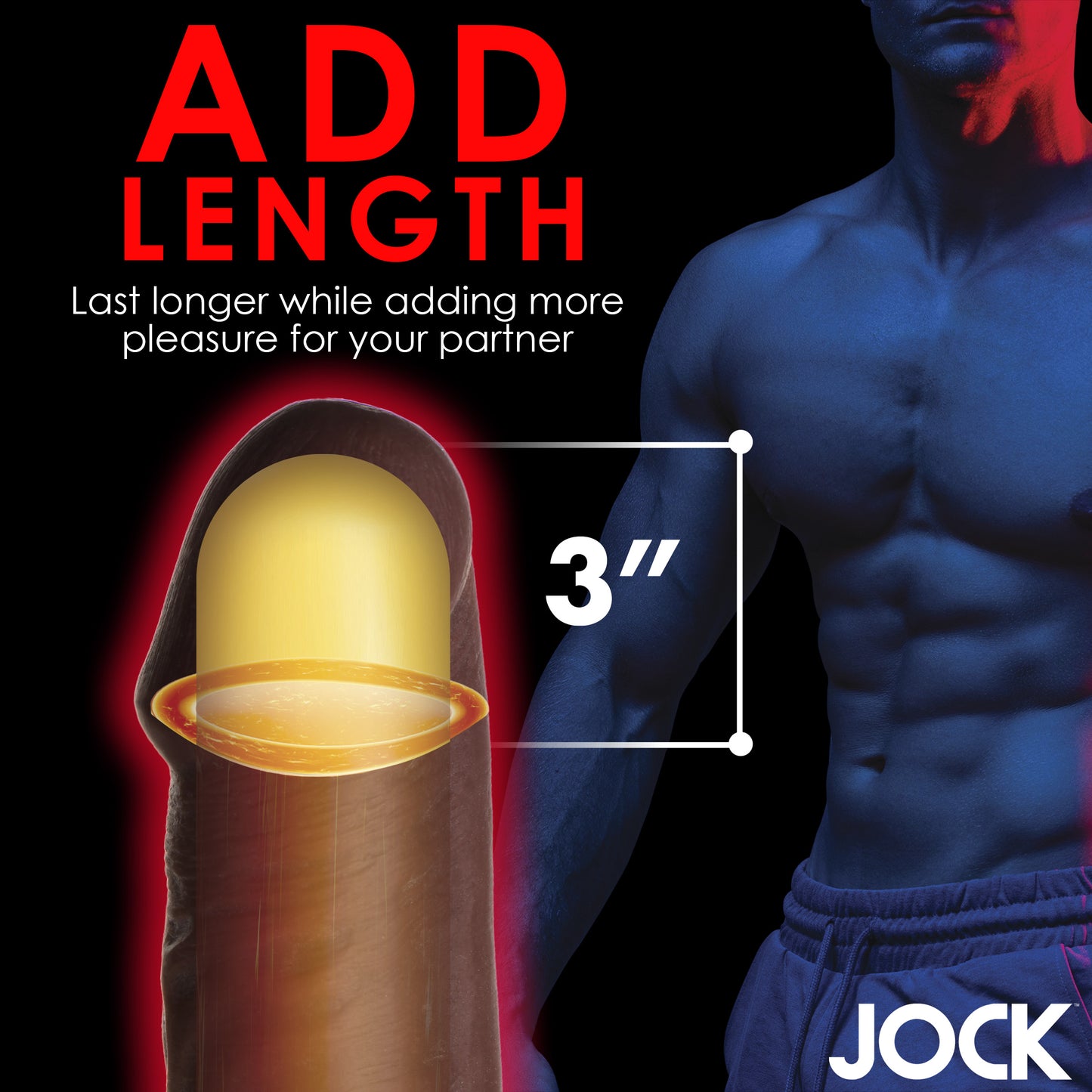 Extra Long 3 Inch Penis Extension - Dark