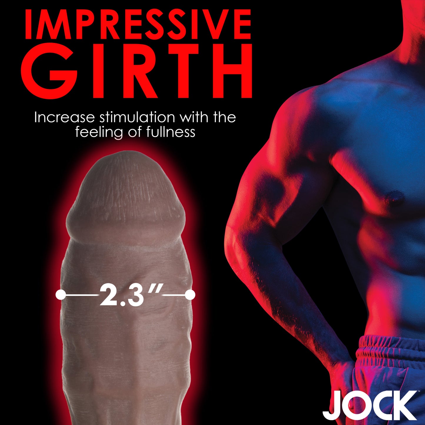Extra Thick 2 Inch Penis Extension - Dark