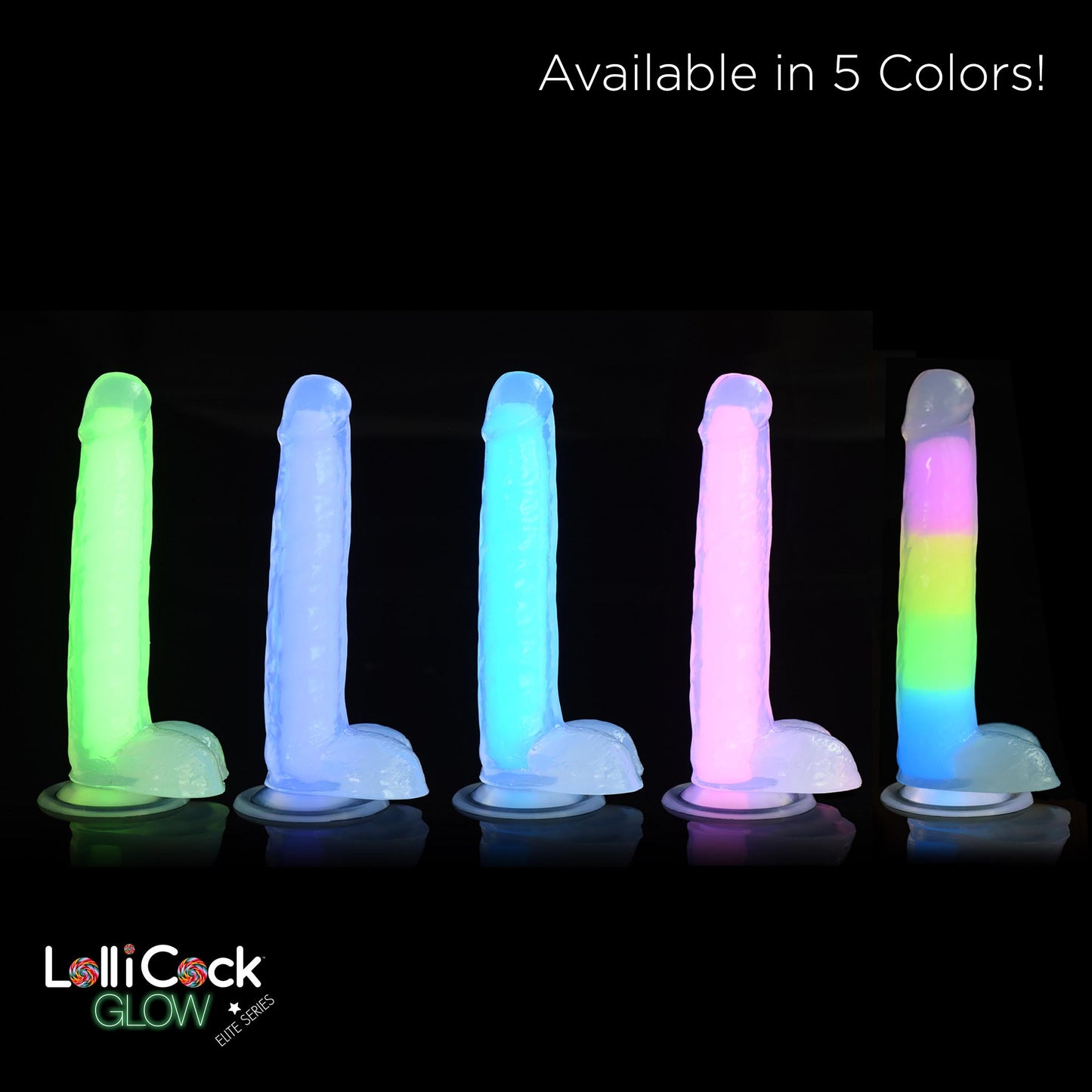 7 Inch Glow-in-the-dark Silicone Dildo With Balls - Pink