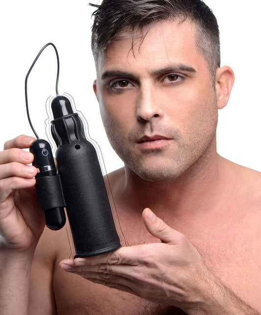 Lightning Stroke Silicone Stroker With Vibrating Bullet