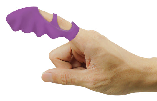 Thrill-her Silicone Finger Vibrator - Purple