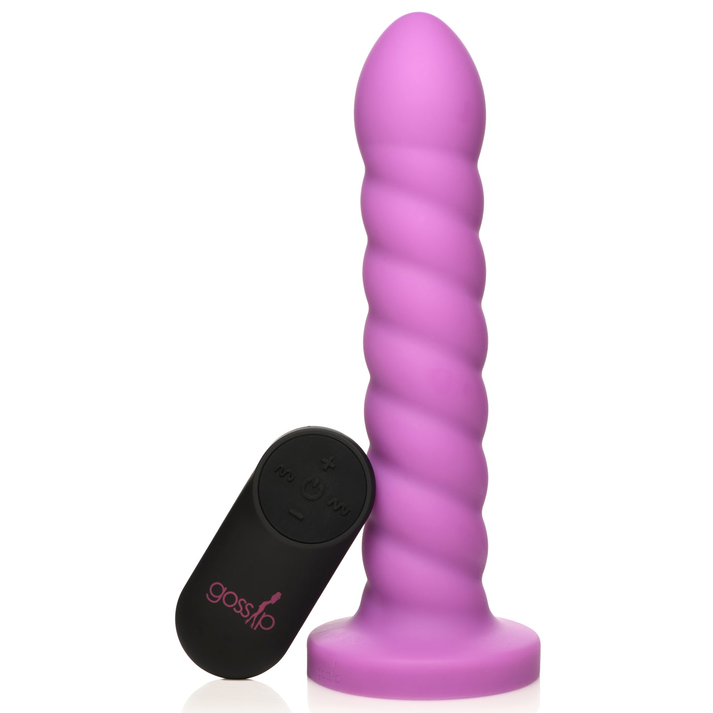 21x Soft Swirl Silicone Rechargeable Vibrator With Control - Violet