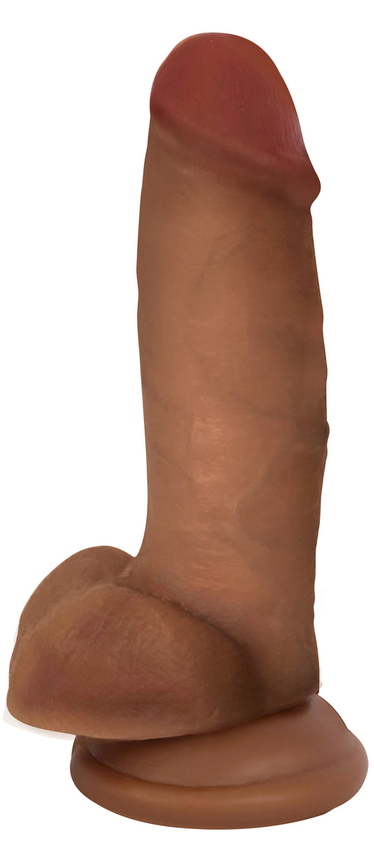 Jock Dark Bareskin Dildo With Balls - 7 Inch